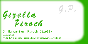 gizella piroch business card